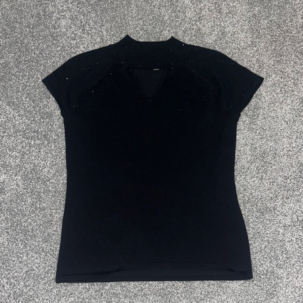 Elegant Black Sparkly Top